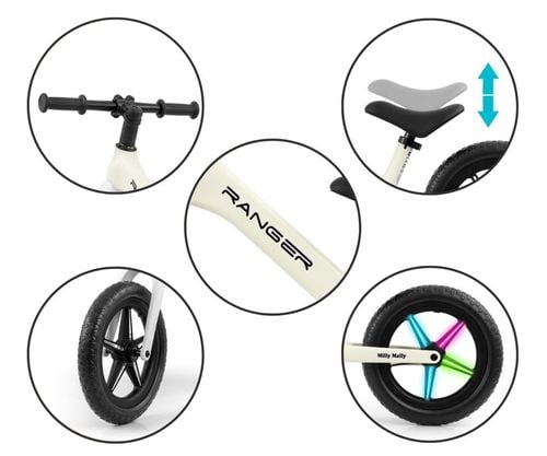 MILLY MALLY 5707 Rowerek biegowy RANGER flash white na Arena.pl