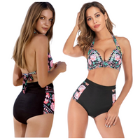 kostium kąpielowy dwuczęściowy strój bikini na plażę basen z wysokim stanem