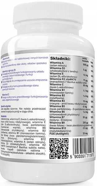 WISH Multiwitamina+probiotyk kompleks witamin x120 zdjęcie 2