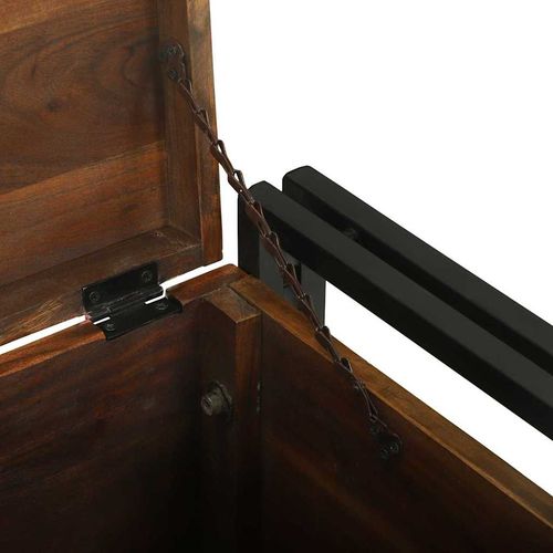 Skrzynia do przechowywania 40 x 40 x 40 cm Lite drewno akacjowe na Arena.pl