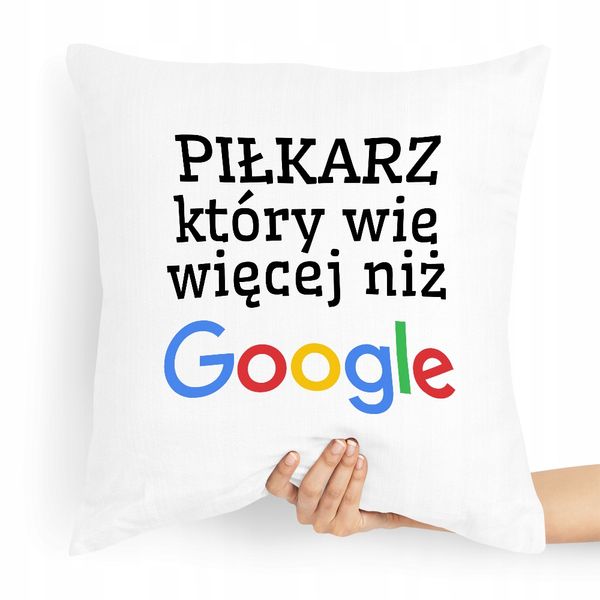 Poduszka Prezent Dla Piłkarza Który Wie Więcej Z Nadrukiem Ze Zdjęciem zdjęcie 1