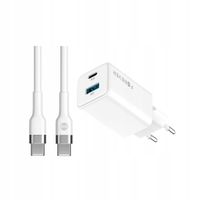 Szybka ładowarka GaN 45W 2 wejścia USB i USB-C z kablem do Samsung A71 5G