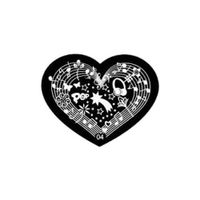 Blaszka do stempelków Serduszko 04