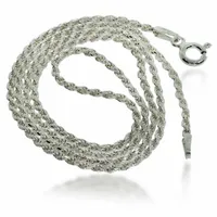 ŁAŃCUSZEK SREBRNY - ozdobny splot - CORDOBA 42 cm