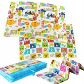 MATA PIANKOWA DWUSTRONNA SKŁADANA ALFABET DUŻA 150x200cm EDUKACYJNA