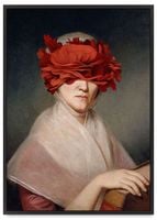 Plakat w ramie portret czerwony kwiat 61x91 cm w czarnej ramie