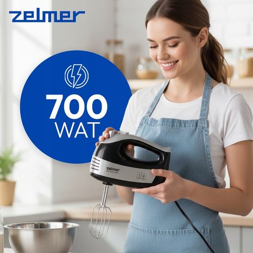 MIKSER RĘCZNY ZELMER LEKKI ROBOT KUCHENNY Z MISĄ 2,5L 4 KOŃCÓWKI TURBO na Arena.pl