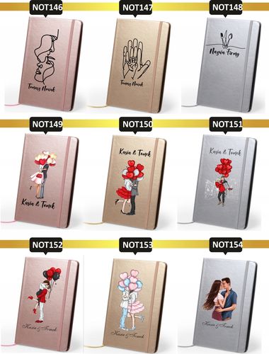 Notes metaliczny A5 kolorowy nadruk UV wedding PLANNER ślub na Arena.pl