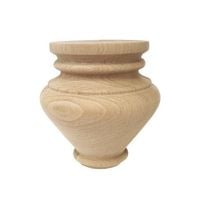 Noga drewniana toczona do mebli WY01019 Kolor pokrycia - Buk, Długość / Wysokość - 15 cm, Materiał - Drewno