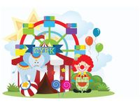 60X40CM KOLOROWY CYRK OBRAZ