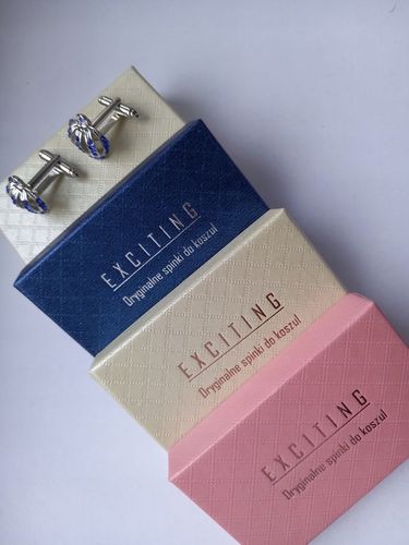 Srebrne spinki do mankietów koszul EXC Karty do Gry Cztery Asy na Arena.pl