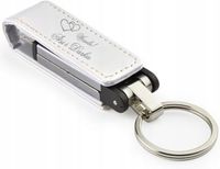 pamiątka ślubu ekoskóra pendrive z grawerem weselny z imionami