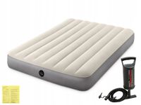 Materac Dmuchany Dwuosobowy Welurowy Łóżko Intex z Pompką MODEL 2024