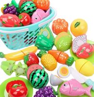 ZESTAW KUCHENNY KOSZYK WARZYWA OWOCE PRODUKTY DO KROJENIA SKLEP