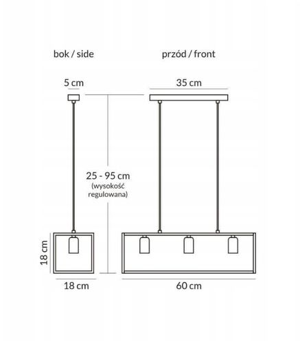 Nowoczesne Lampy Wiszące Loft Horus 2862/Z-B-3 na Arena.pl