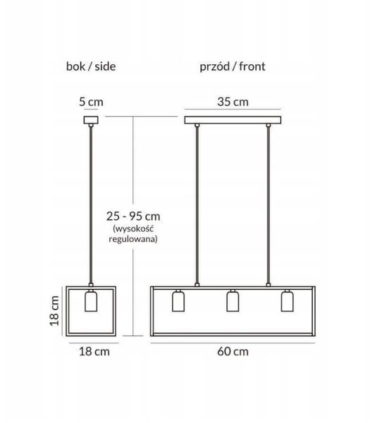 Nowoczesne Lampy Wiszące Loft Horus 2862/Z-B-3 zdjęcie 2