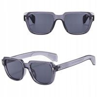 OKULARY PRZECIWSŁONECZNE filtr UV400 szare damskie męskie + ETUI + ŚCIERKA