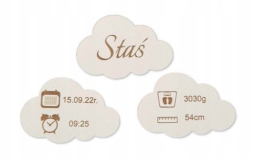 Lampka nocna LED CHMURKA -Gwiazdki z imieniem na Arena.pl