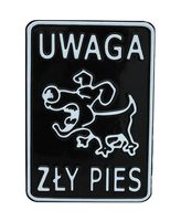 tablica 15*20cm uwaga zły pies - tab m p19