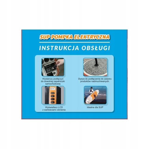 ELEKTRYCZNA POMPKA DO KAJAKA DESKI SUP PONTONU HT-781 16PSI 12V na Arena.pl