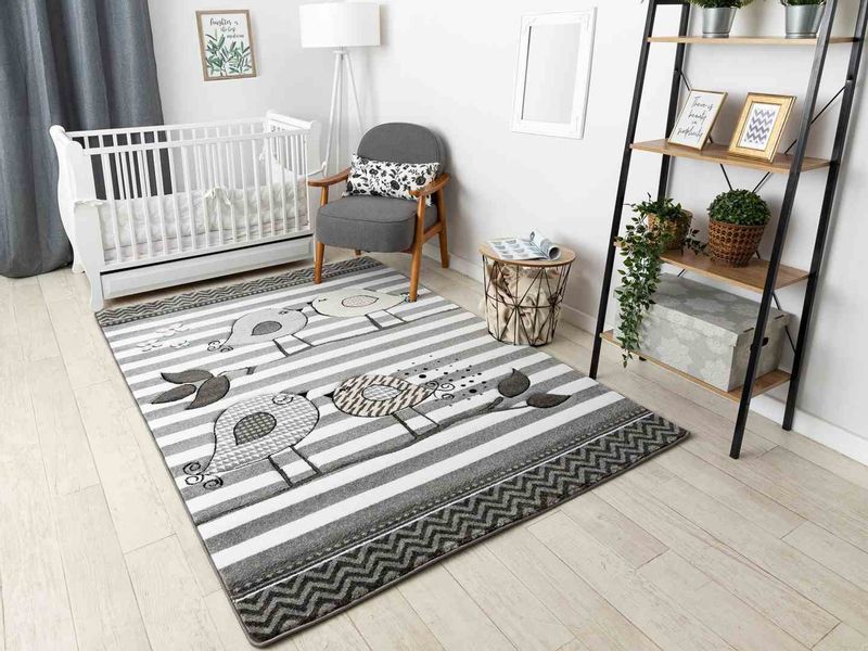 RUG/LU/TINIES/BIRDS/GREY/120x170 zdjęcie 2