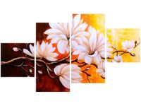 90CM 160 OBRAZ 4 ELEM MAGNOLIE PEŁNI ŚCIENNY