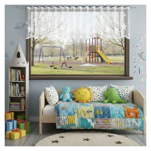 Firanka Gwiazdki wys 40 cm DomoweTekstylia | WN628G 060 | Boże Narodzenie na Arena.pl