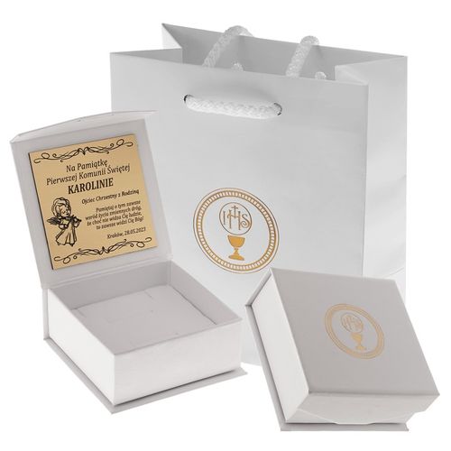 ZŁOTY ŁAŃCUSZEK I MEDALIK MATKA BOSKA CZĘSTOCHOWSKA DLA CHŁOPCA NA KOMUNIĘ na Arena.pl