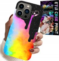 ETUI DO IPHONE 16 PRO MAX - TĘCZOWE KOLOROWE WZORY, FARBA + FOLIA