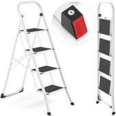 Drabina domowa lekka składana stalowa drabinka schodki 4 stopnie HIGHER BI