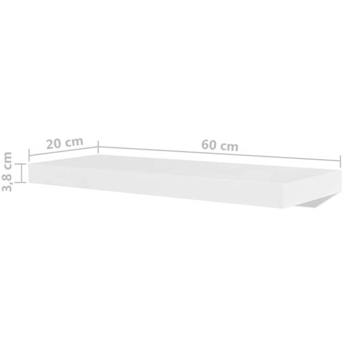 Półki Ścienne, 4 Szt., Białe, 60 Cm na Arena.pl