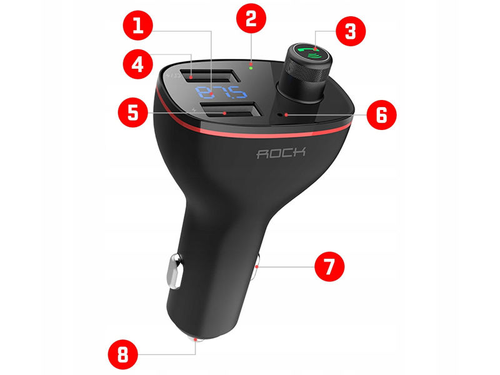 Rock B300 Ładowarka Transmiter Fm Bluetooth Usb na Arena.pl