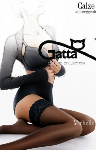 GATTA MICHELLE 01 pończochy samonośne z koronką KOLORY lycra - 3/4 na Arena.pl