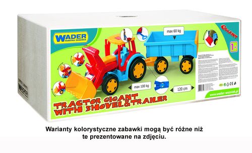 WADER 66300 GIGANT TRAKTOR SPYCHACZ + przyczepa na Arena.pl