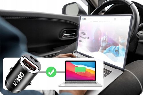 SZYBKA ŁADOWARKA SAMOCHODOWA 30W USB C + KABEL 3w1 na Arena.pl