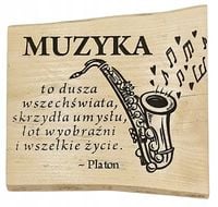 Obraz w drewnie dla muzyka melomana na prezent