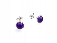 Kolczyki naturalny ametyst srebrne pr 925 srebro