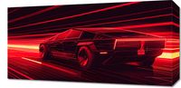 Obraz 60x30cm Prędkość w Czerwonym Neonie
