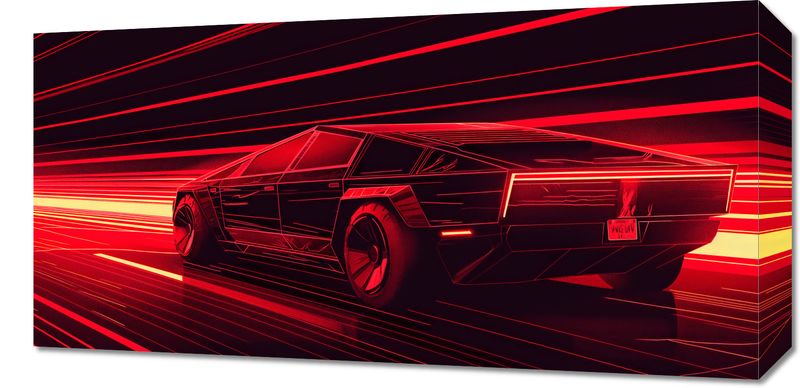 Obraz 60x30cm Prędkość w Czerwonym Neonie zdjęcie 1