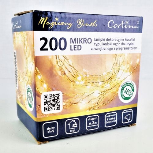 LAMPKI DRUCIKI KORALIKI 200 LED Programator MIKRO na Arena.pl