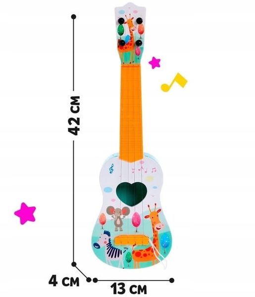GITARA DLA DZIECI DUŻA 43CM UKULELE GRA INSTRUMENT zdjęcie 11