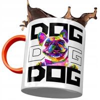 Kubek Pomarańczowy Z Pieskiem Psem Słodki Prezent Z Nadrukiem Ze Zdjęciem