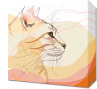 Obraz 30x30cm Delikatny Profil Kota