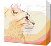 Obraz 30x30cm Delikatny Profil Kota