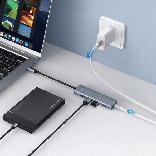 UGREEN HUB ROZDZIELACZ ADAPTER USB-C TYP-C NA 4x USB 3.0 TRANSFER DO 5 Gbps na Arena.pl