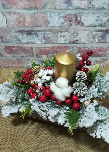 Doniczka donica sanki drewniane kory sanie duże na Arena.pl