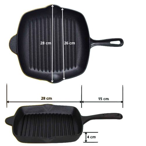 patelnia żeliwna grillowa hage 26 x 26cm indukcja na Arena.pl
