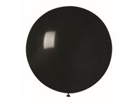 Balon lateksowy, pastelowy, czarny, 18 cali (45 cm), 2 szt. [balon na hel]