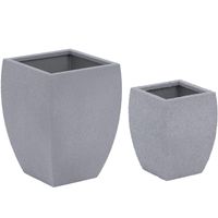 zestaw 2 donic zaokrąglonych 27x27 cm 31x31 cm - stal corten