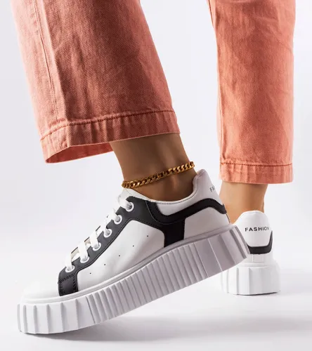 Białe sneakersy na platformie Gosselin 39 na Arena.pl